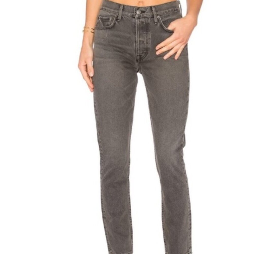 GRLFRND Karolina High Rise Straight Leg Grey Jeans
